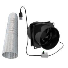 Portable Exhaust Fan with 6M Tube for Windows, Garages,