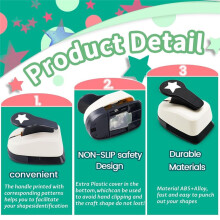 Paper Punch,Heart Hole Puncher,Circle Punch,Star Hole Punch, 1inch Shape Hole Punch for Crafts,Paper Punch for Crafting