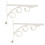 Wall Shelf Brackets Metal Corner Braces 2 Pack 20x25cm White 1