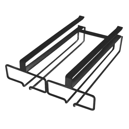 Glass Rack for Under Cabinet Storage Black 1 Pack