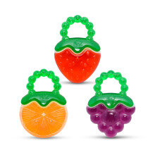 RaZbaby Fruit Koolers 3-Pack Sucettes Remplies d'Eau - Soulagement Fruité pour 3M+ | Sucette Sécurisée, Sans BPA