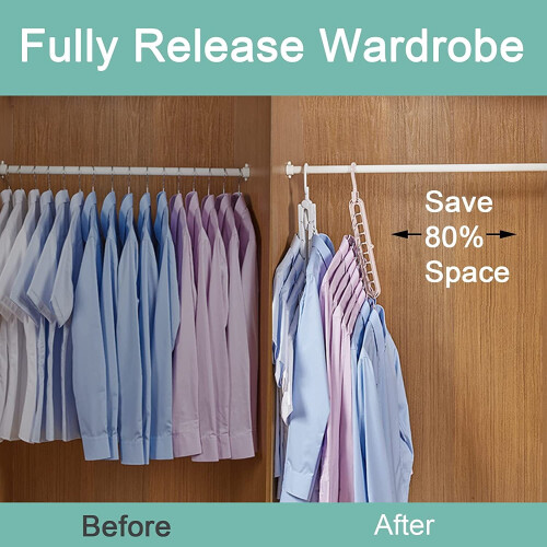 Magic Hangers Gray Plastic Space-Saving Wardrobe Organizers 1