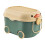 Cartoon Rolling Storage Box with Lid and Handles, Green 1