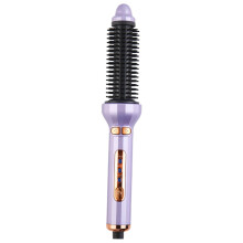 2-in-1 hair dryer brush and rotating curler with tourmaline
