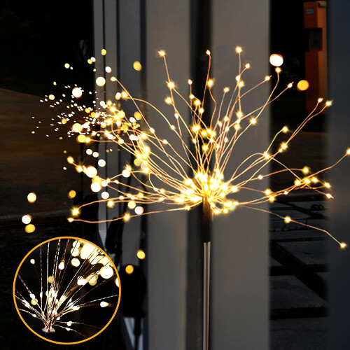 Solar Garden String Lights Warm White 120 LED 2 Pack 2