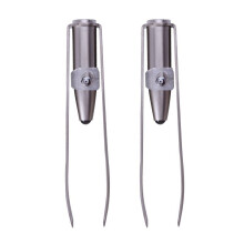 Stainless Steel Eyelash Tweezer with LED Light 2 pcs