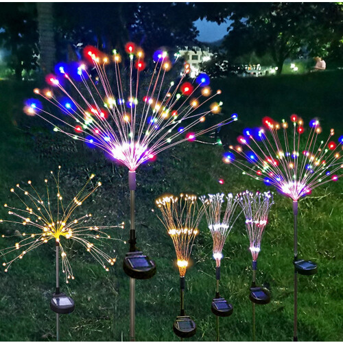 Solar Garden Lights 120 LED 2 Pack Waterproof 1