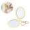 Weis mini pocket makeup mirror double-sided yellow 2