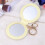 Weis mini pocket makeup mirror double-sided yellow 3