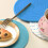 Cotton trivets heat resistant round blue set of 4 7