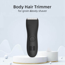 Men's body hair trimmer for groin, arms, and beard