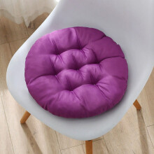 Cotton linen chair pad purple thick soft all-season