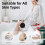 Shower loofah sponge mesh pouf 4 pack black 5