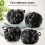 Shower loofah sponge mesh pouf 4 pack black 7