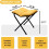 Foldable Ottoman Foot Rest Yellow Upholstered 1 Pc 3