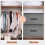 Toy Box Storage Bin Collapsible Flip-Top Gray Brown 8