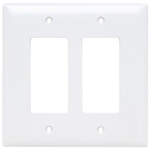 Nylon Wall Plate White 2-Gang GFCI Cover 1 Count