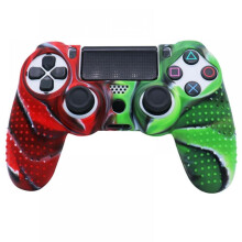 Funda protectora antideslizante de silicona con relieve para mando de PS4 (Slim/PRO).