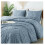 Grayish Blue Tufted Comforter Set Queen 3-Piece 1