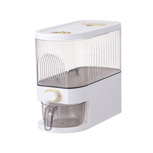 Rice Dispenser Airtight Countertop Storage Container White