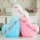 Heart Shaped Plush Pillow with LED Light White 8