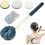 Bath Brush Blue Double-Sided Shower Tool with Pumice and 1