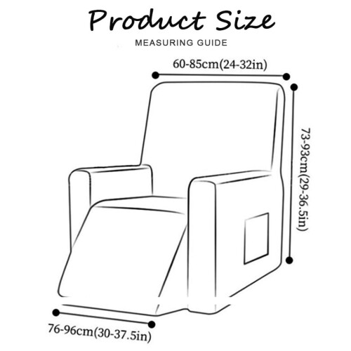 Stretch Recliner Chair Cover White 1 Piece 1