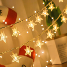 Twinkle Star String Lights Warm White 33FT 100 LED