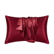 Opruiming! SHENGXINY Satijnen Kussensloop 2-pack (51 x 76 cm) Wijnrood - Zacht en luxueus voor haar en huid, standaard formaat kussenslopen
