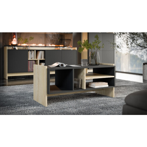 Cama PORTO bench/table 100x50x46 oak/black 1