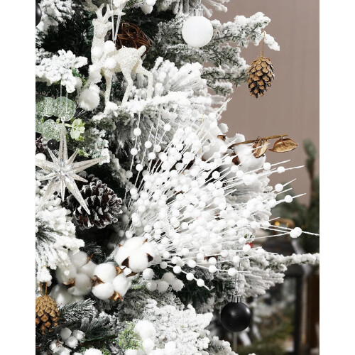 Christmas Glitter Berry Stems 15.7 in 30 pcs 1