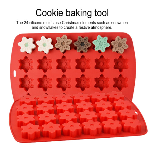 Silicone Christmas Chocolate Mold Snowflake Snowman 2