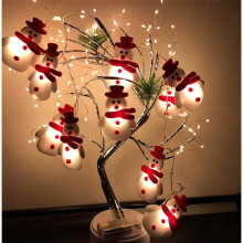 Christmas snowman string lights 10 LED 5.4 ft battery