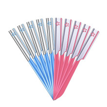 Eyebrow Razor for Women 10 Pieces Pink and Blue