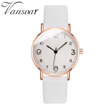 Women's Quartz Watch with Leather Strap