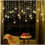 Snowflake Curtain Lights Warm White 96 LED 11.5ft 2