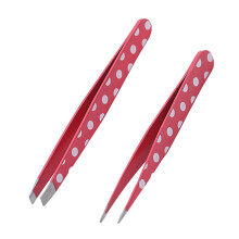 Stainless Steel Slant Tip Tweezers Surgical Grade 2PC