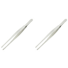 Stainless Steel Tweezers Round Tip 5.5 Inch 2 Pack
