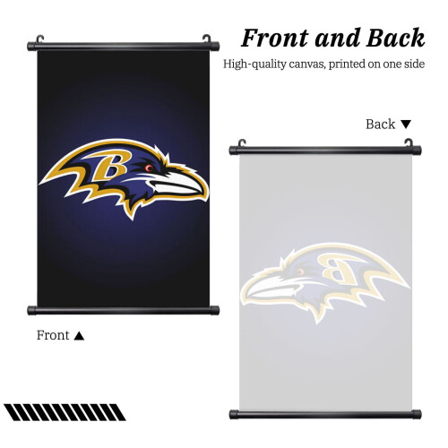 Ravens Football Wall Art PVC Black Axis 3 Sizes 1
