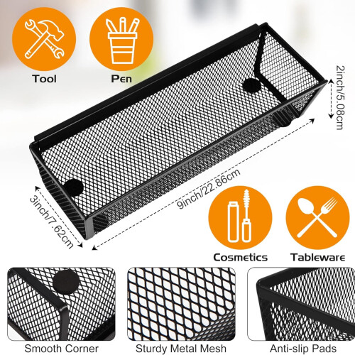 Silverware Drawer Organizer Mesh Interlocking 3-Pack 2