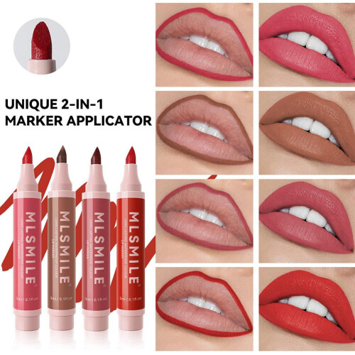 Lip Stain Marker Waterproof Long-Lasting Color 1pc 2