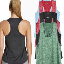(Blue, Red, Black, Green, 18) 4-Pack Sleeveless Basic Tank Tops for Women | High Stretch Fabric, Scoop Neck, Solid Color, Ideal for Fitness Training