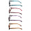 Women's rectangular rhinestone reading glasses 4 pairs 4