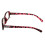 Women's rectangular rhinestone reading glasses, leopard 3