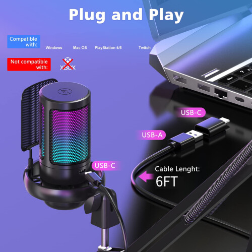 TITOUMI CZB-02100 gaming USB microphone noise-cancelling 2