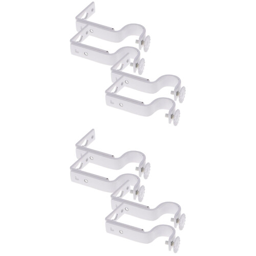 White curtain hook holder for double pole 4 pairs 1