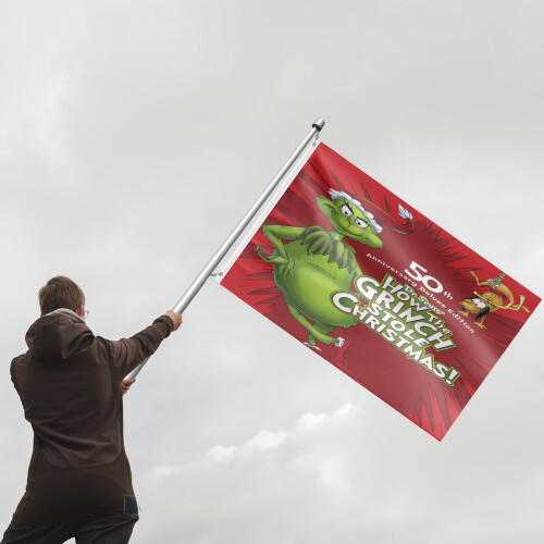 Grinch outdoor flag 3x5 ft double-sided 1