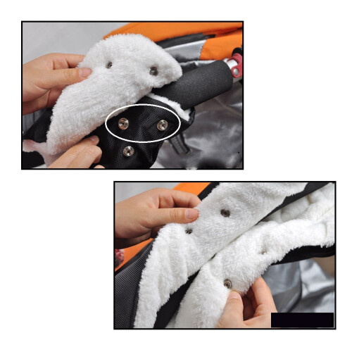 Weis baby stroller hand muff black windproof glove 1