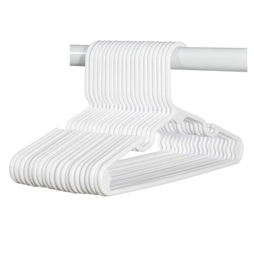 Weis kids clothes hangers plastic white 20 pcs 2