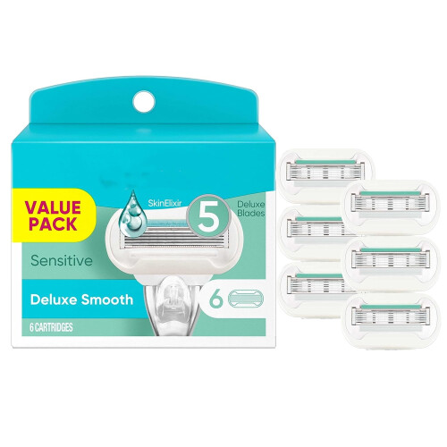Women's Sensitive Skin Razor Blade Refills 6 Count